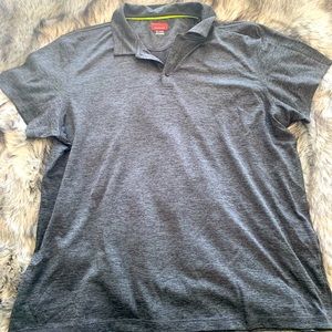 Mens dark grey Alfani Slim Fit Performance polo